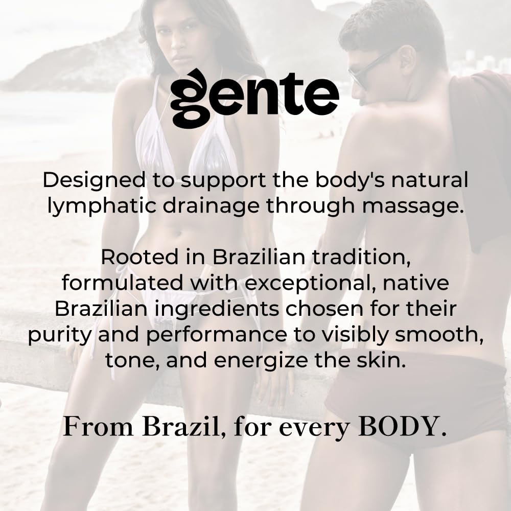 Gente Beauty Body Gua Sha Tool – Lymphatic Drainage Massager for Body Sculpting, Skin Tightening & Cellulite Smoothing – Improves Circulation, Reduces Puffiness & Muscle Tension – Brown