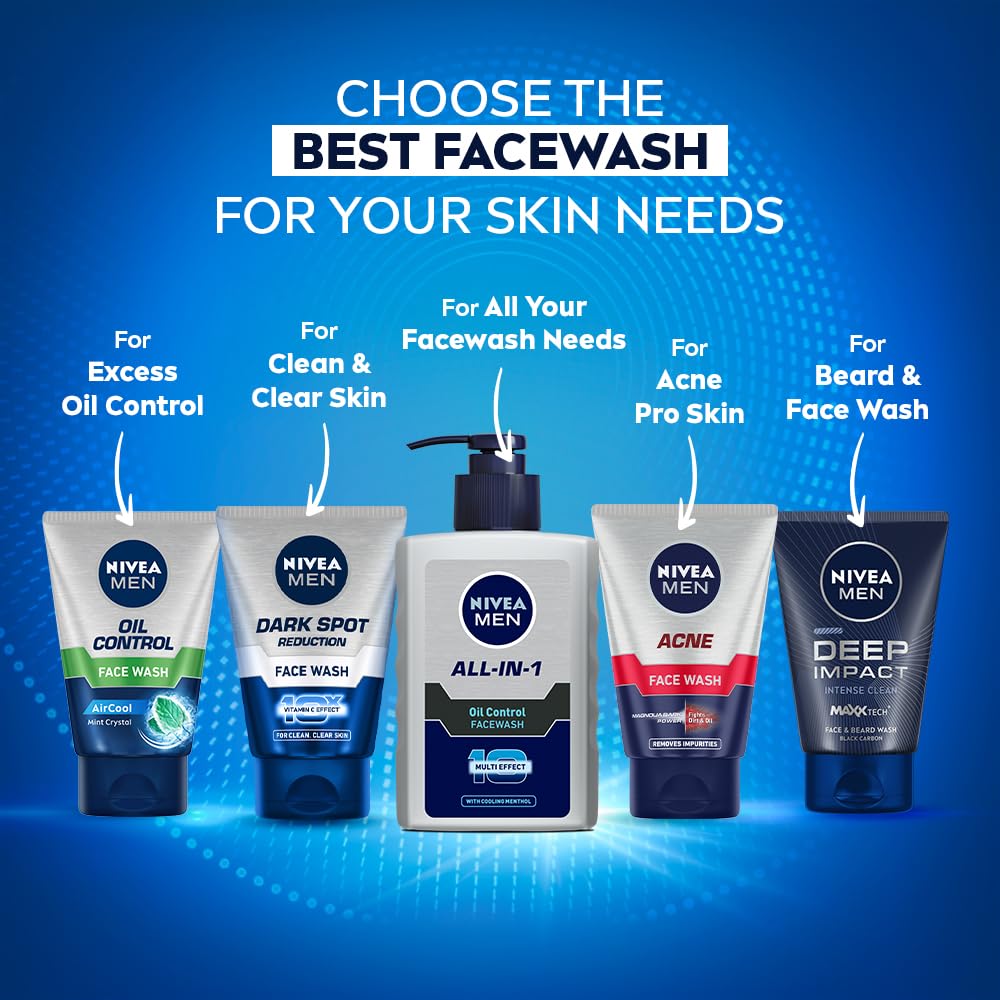 Nivea Men Oil Control All In One Face Wash - 150ml