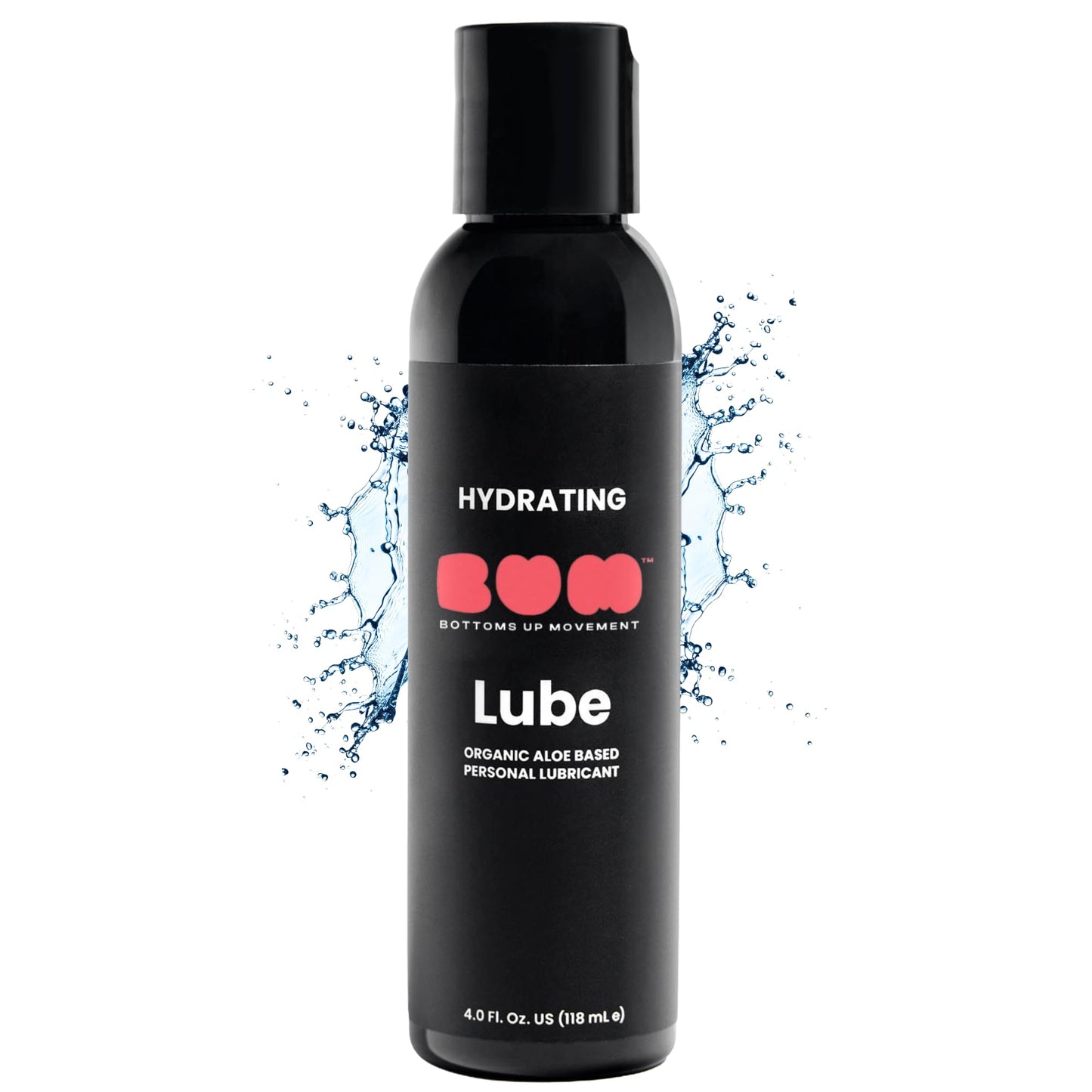 Bum Hydrating Water Based Lube for Everyday Intimate Care – Organic Aloe Infused Personal Lubricant with pH Balanced Formula – Clean Glide, Gentle Hydration & Comfortable Daily Use (4oz)