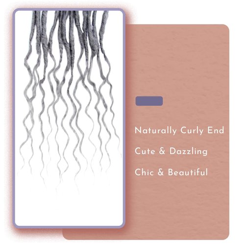BOHOBABE Faux Locs Crochet Hair 18 Inch, Boho Soft Crochet Locs with Curly Ends, Long Grey Bohemian Goddess Locs Crochet Braids for Black Women (6 Packs, Gray)