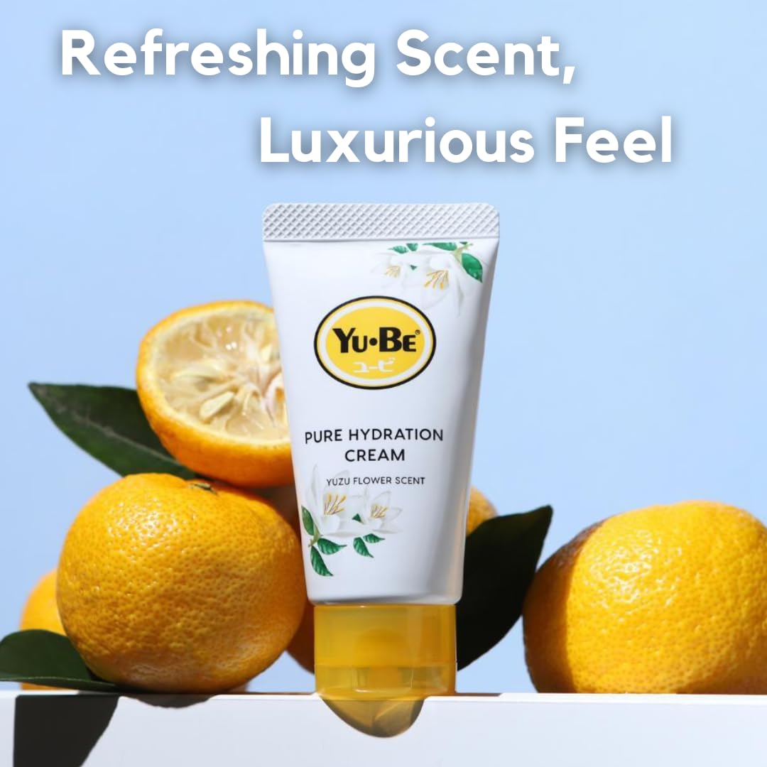 Yu-Be Ultra Hydration Trio | Japanese Skincare | Moisturizer Set with Yuzu Pure Hydration, Advanced Formula Fragrance Free Cream, & Moisturizing Skin Cream | Vegan Sensitive Skin-Safe