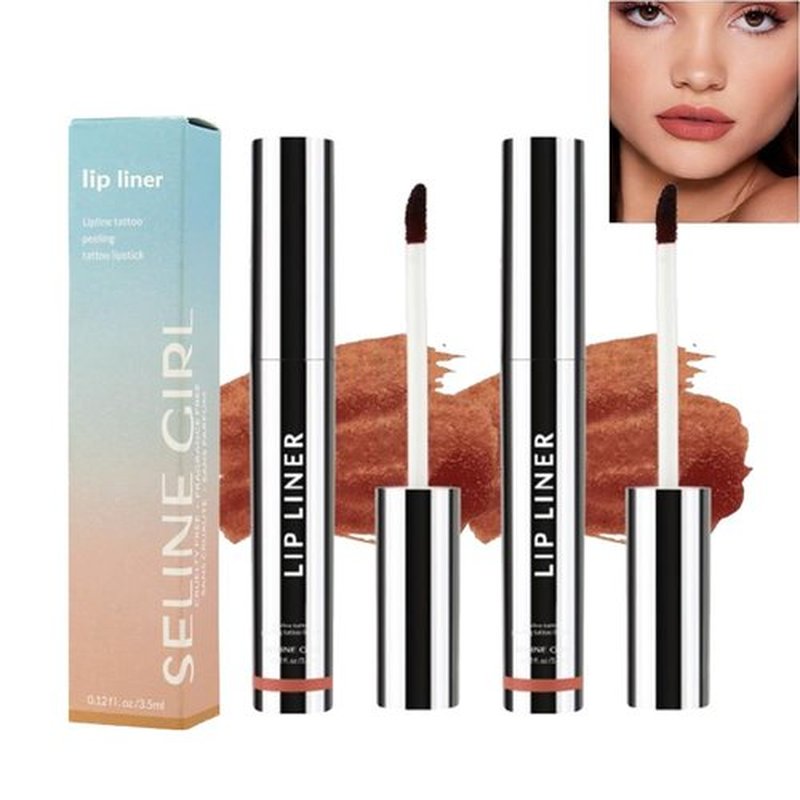Pimaup Qorva Peel off Lip Liner Stain, Qorva Lipstick, Timbersonic Lip Stain Peel, Timbersonic Peel off Lip Liner Stain, Lip Stain Peel off Long Lasting Waterproof, Non-stick Cup (2pcs-3#)