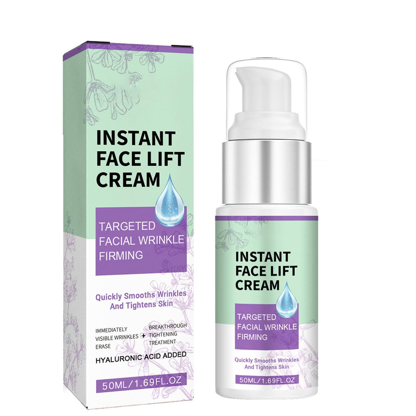 gcdat Instant Face Lift Cream, Instant Wrinkle Eraser with Collagen & Hyaluronic Acid for Wrinkles and Sagging Skin, Tighten Skin, Smooth Fine Lines for Face & Neck - 1.69 Fl. Oz