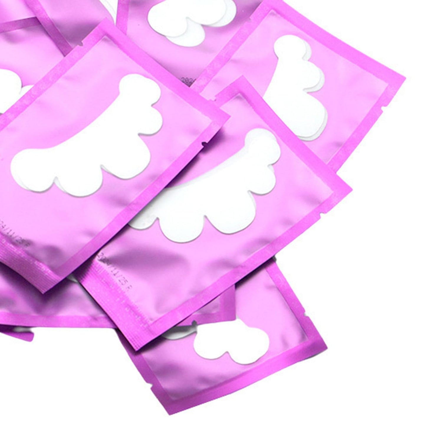 50 Pcs Under Eye Pads Petal Shape Eyelash Extension Isolation Patches for Grafting, Non-Woven Fabric, Easy Peel-Off, Ideal for Lash Lifting and Coloring