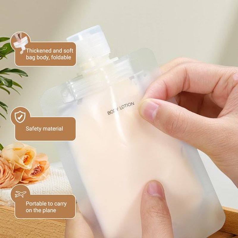 ASEVAT 9pack Leak Proof Empty Squeeze Pouches Refillable Travel Size Containers liquid travel pouches for Travel TSA Approved Travel Pouches for Toiletries for Lotion