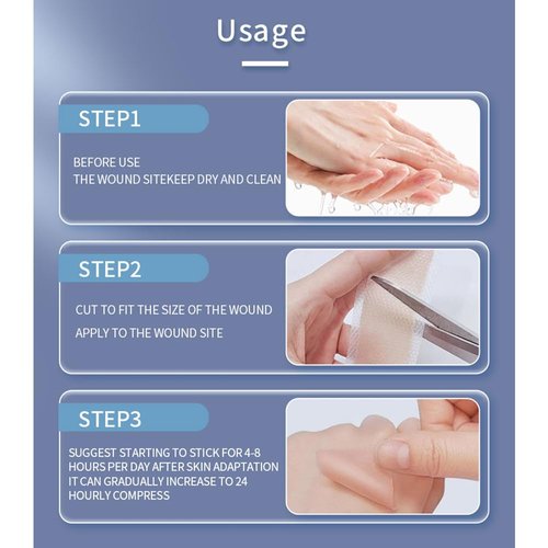 Medical Grade Silicone Scar Sheets 1.6"x 157" Roll-4M Keloid Scars Removal C-Section Scar Strip Painless Treatment Resuable Tummy Tuck Tape Professional for Surgical Incision,Acne,Burn Scar