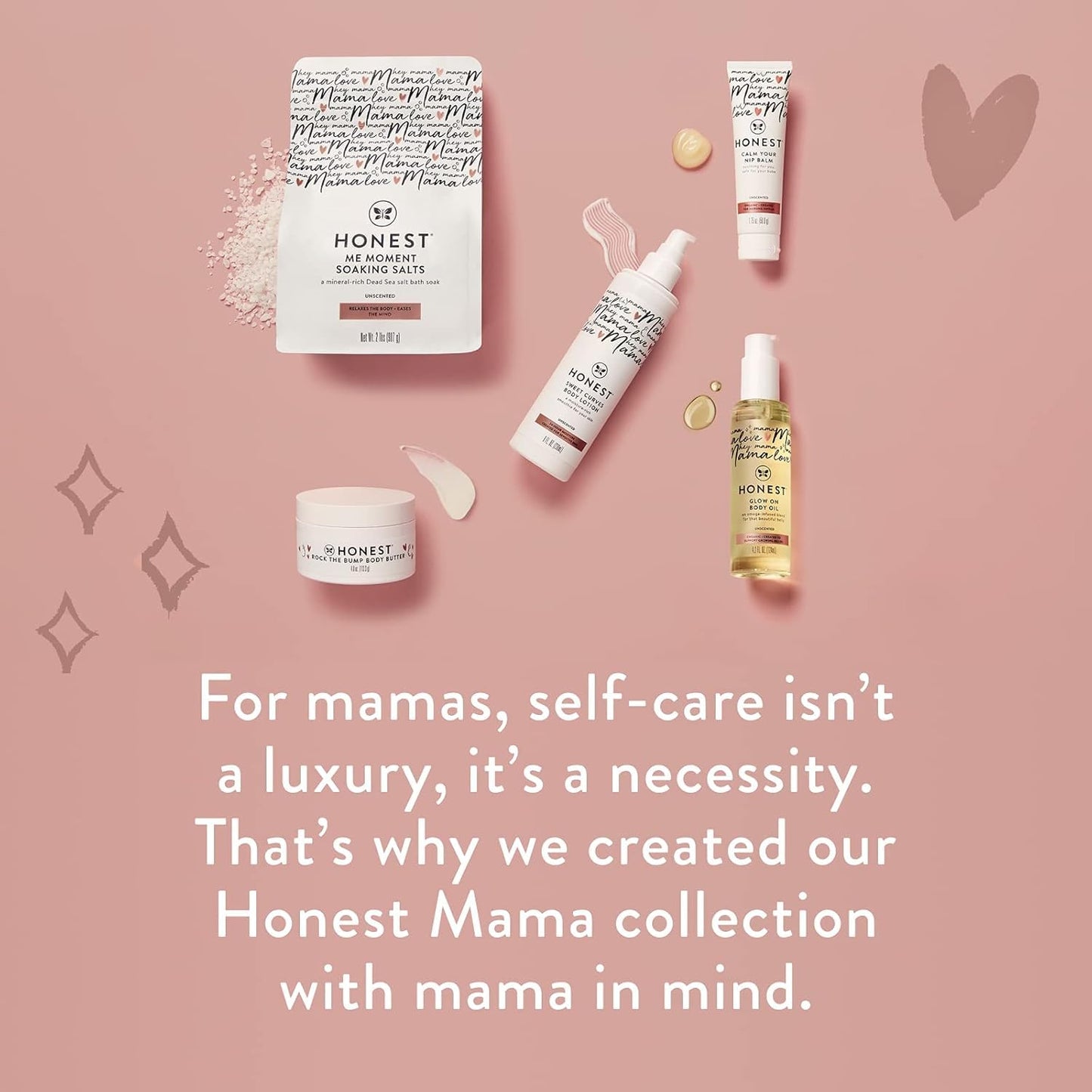 The Honest Company Mama Hydrating and Soothing Glow On Body Belly Oil,Plant Based Hypoallergenic,Fragrance-Free,4.2 fl oz,(Pack of 2)