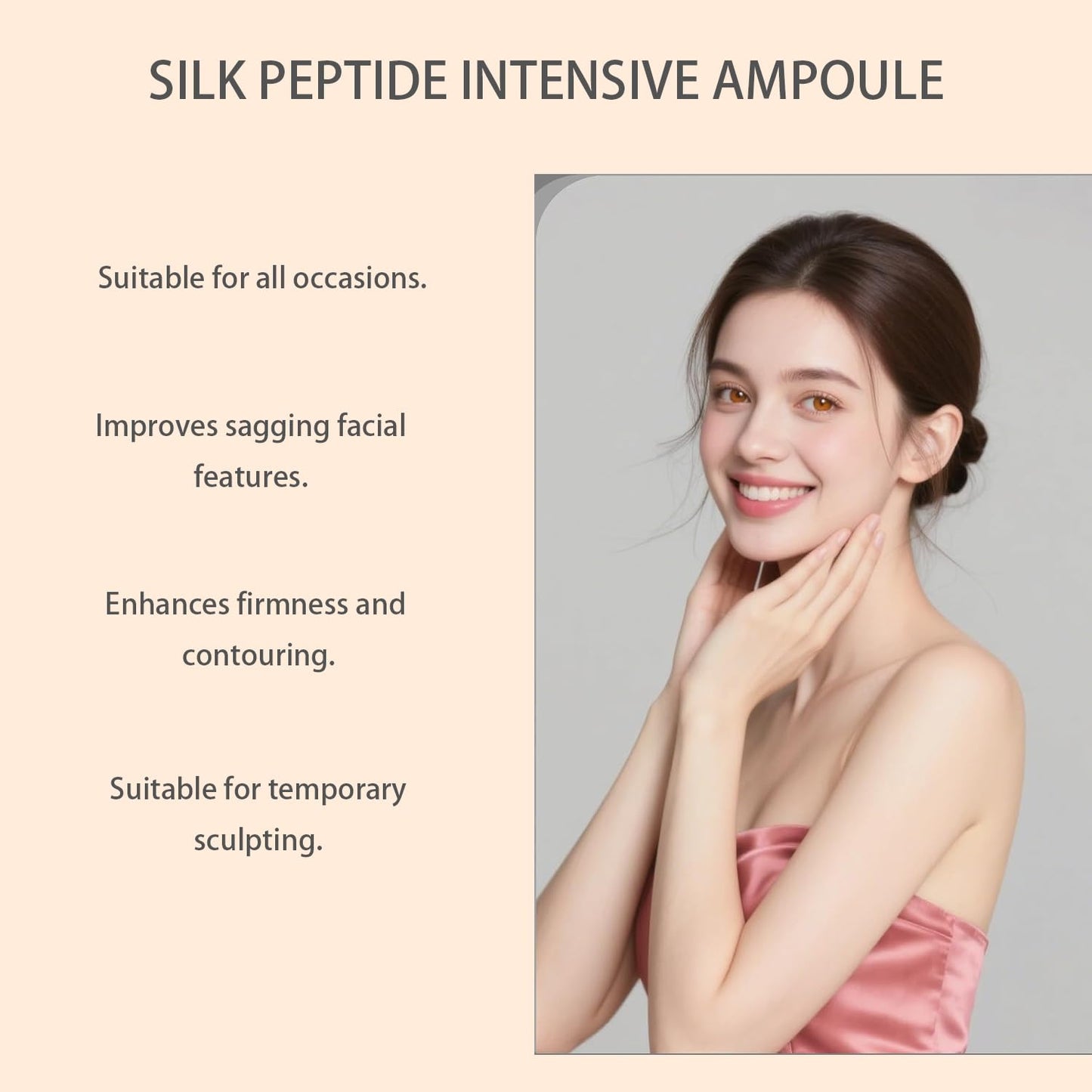 Glow Intensive Silk Peptide Intensive Lifting Ampoule, Deep Collagen Silk Peptide Intensive Lifting Ampoule Serum Korean Anti Aging Serum for Face Tightening and Lifting (1pc*50ML)