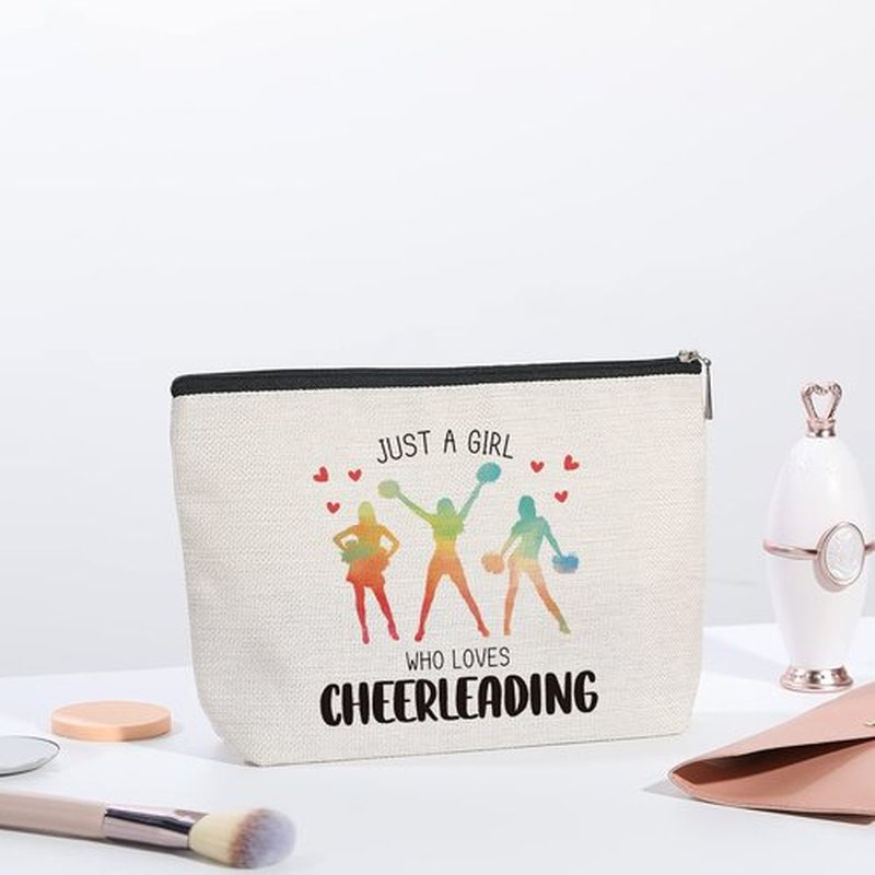 kdxpbpz Cheer Stuff Cheer Bag Cheerleader Gifts Cheerleading Accessories for Cheerleader Birthday Friendship Gifts for Her Female Friend Makeup Bag
