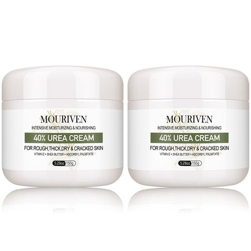 2 Packs Urea Cream 40 Percent - Foot & Hand Cream, for Dry, Cracked Heels, Feet, Knees, Elbows, and Hands, Callus Remover, Maximum Strength Urea Lotion for Softening and Moisturizing