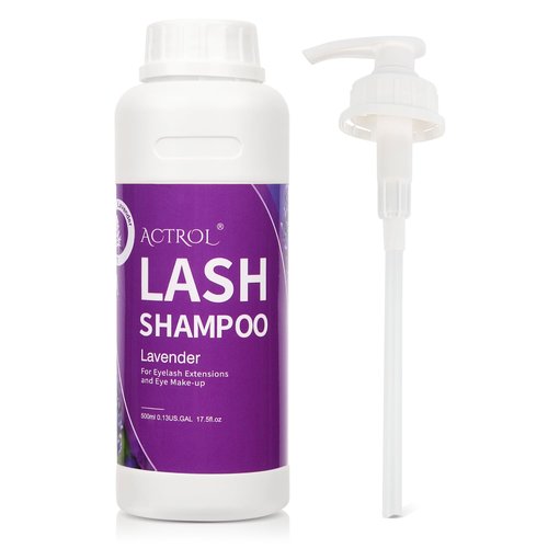 ACTROL Lash Shampoo Lavender 500ml Eyelash Shampoo Lash Wash Shampoo Lash Cleanser Foam