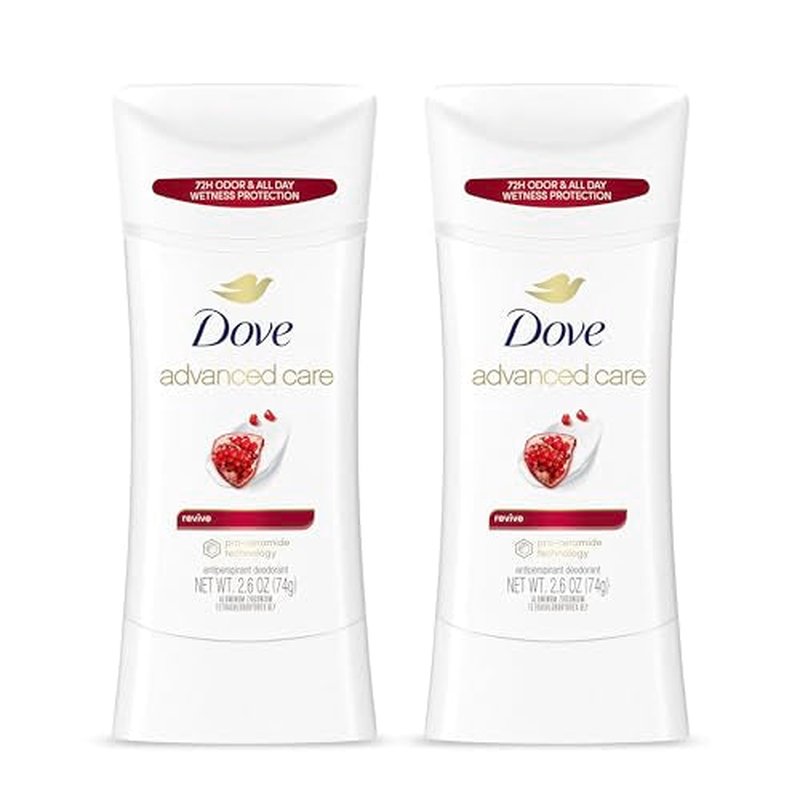 Dove Advanced Care Antiperspirant Deodorant Stick Revive Pack of 12 to help skin barrier repair after shaving by boosting skin's ceramide levels 72 hour odor control and all-day sweat protection 2.6oz