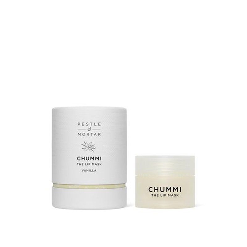 CHUMMI LIP MASK - skincare for your lips - Luxurious overnight lip treatment in coconut, berry, and vanilla, blended with lip-softening plant butters and exfoliating berry extracts. (20g, Vanilla)