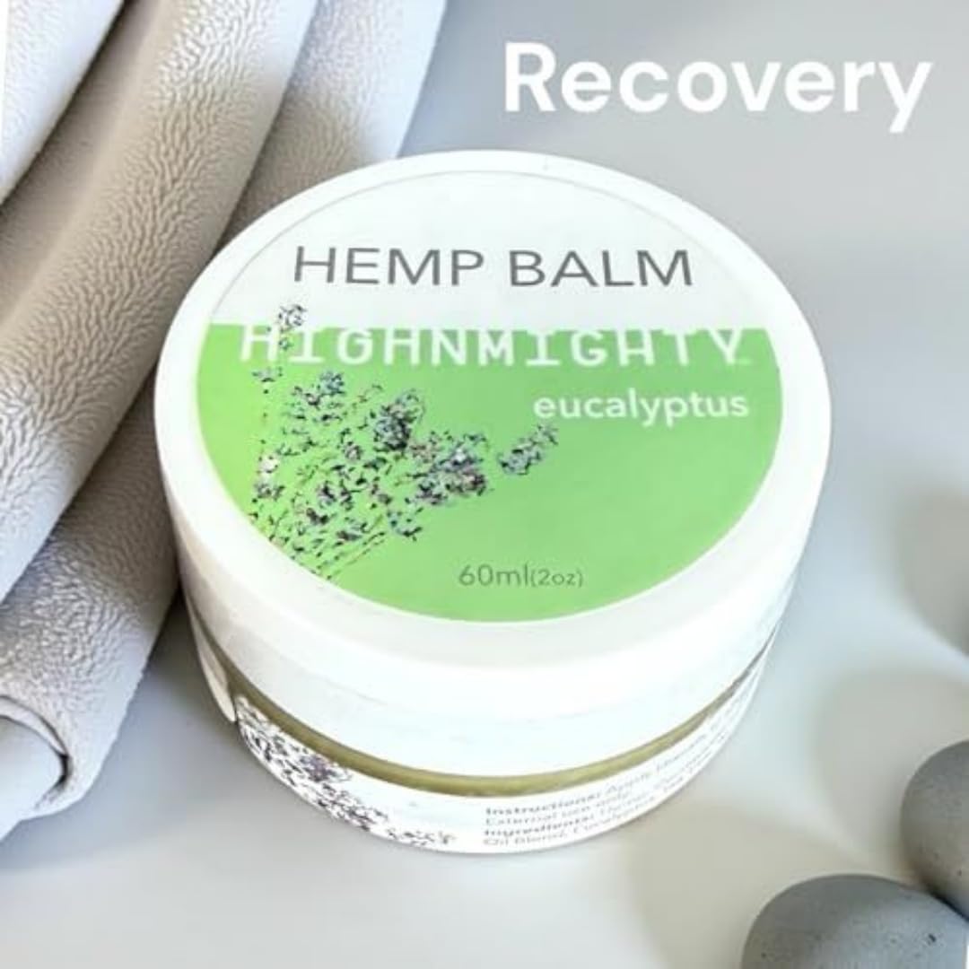 Highnmighty Maximum Strength Hemp Balm Salve | Relaxing, Natural, Fast-Acting Topical Cream for Muscle Joint Back Knee Shoulder Neck Elbow Hand Foot Relief, 60ml (2oz)