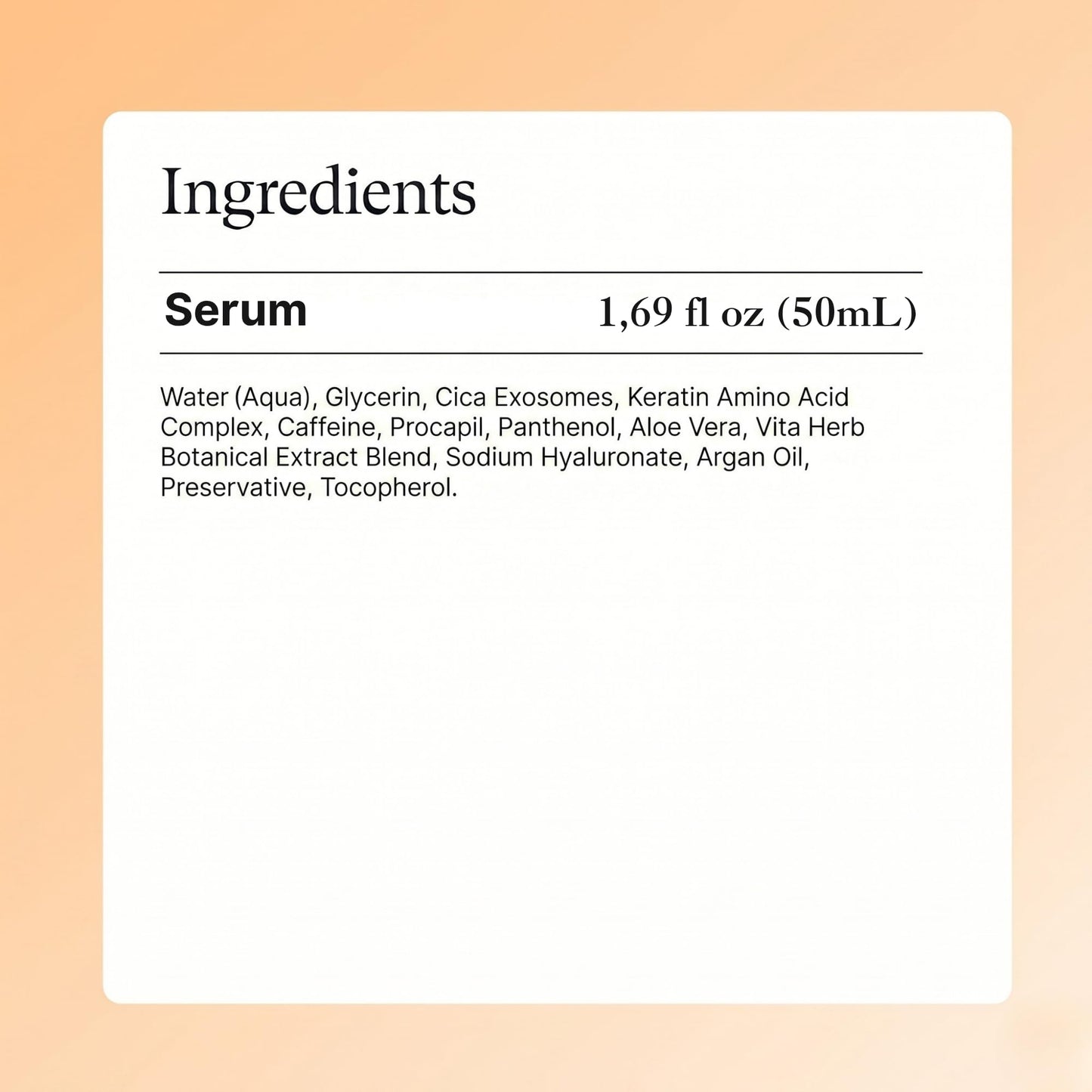 The Stem Cell Lab Hair Serum, Exosome Enriched, 50ml