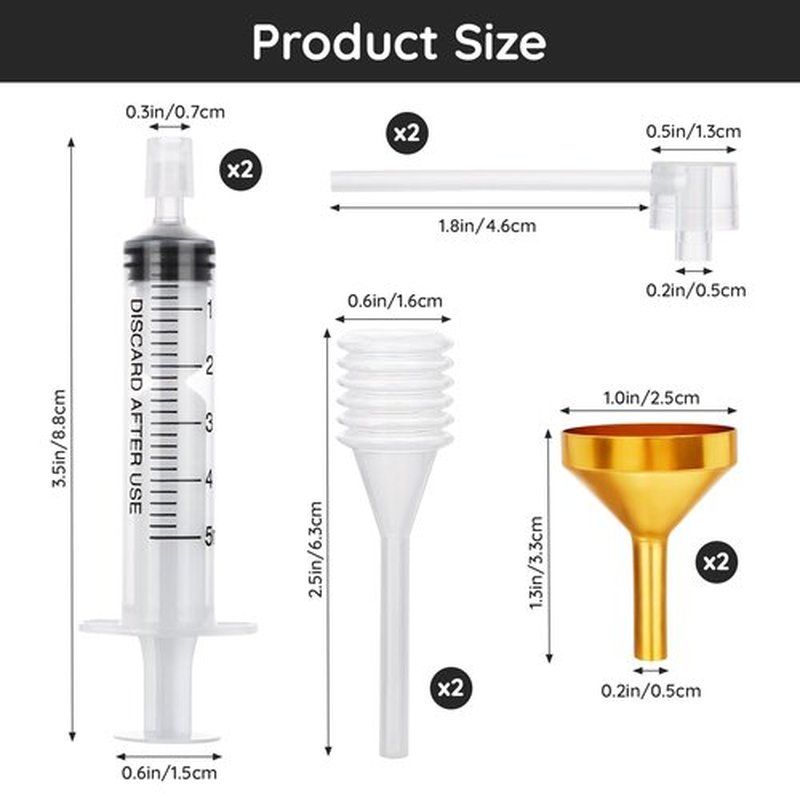 Segbeauty Perfume Refill Pump Tools, 8pcs Perfume Dispenser Transfer Tools Kit, Include 2 Funnel for Refill, 2 Clear Pump and Dropper, 5ml Plastic Perfume Extractor Refill Tool for Cologne