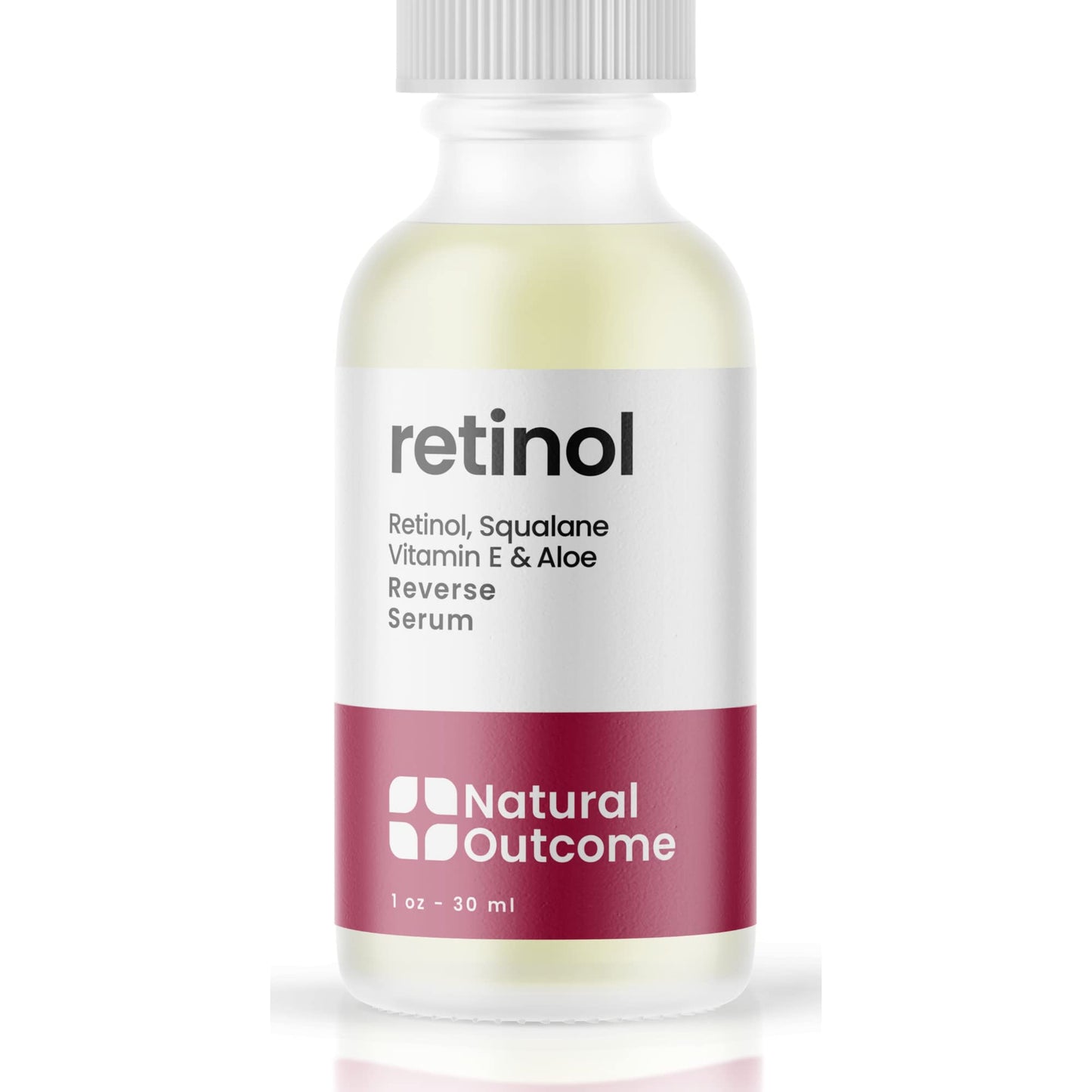 Natural Outcome Retinol Serum for Face | Fine Line and Wrinkle Reducer Serum | Nightly Hydrating Facial Serum with Hyaluronic Acid, Vitamin E, Squalane and Aloe Vera | Collagen Enhancer | 1 oz