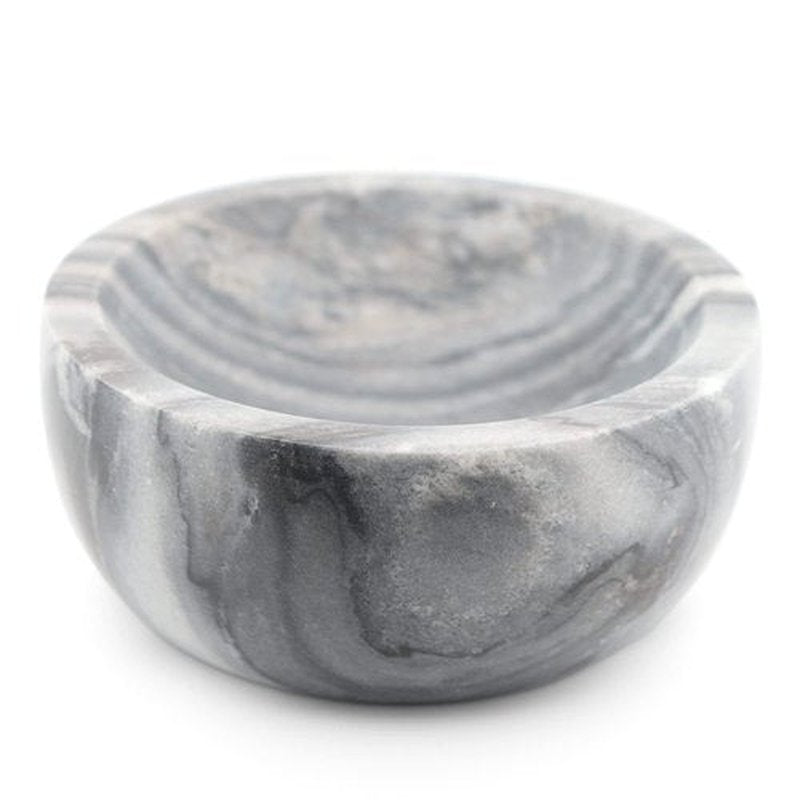 URBAN SOMBRERO ShayVe Shaving Bowl for Shaving Soap & Cream — Marble Shave Bowl For Shaving Soap & Cream — Exquisite Heat Insulated Wet Shaving Kit Addition (Light Grey Marble)