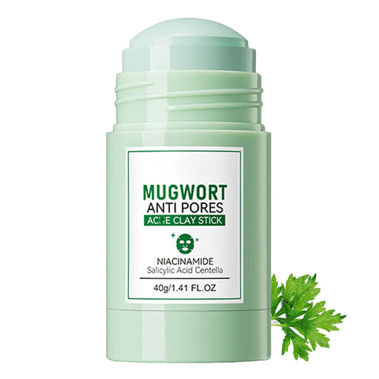 Mugwort Clay Mask Stick - Control Excess Oil & Deep Clean Pores | Gentle Exfoliation for Smoother Skin