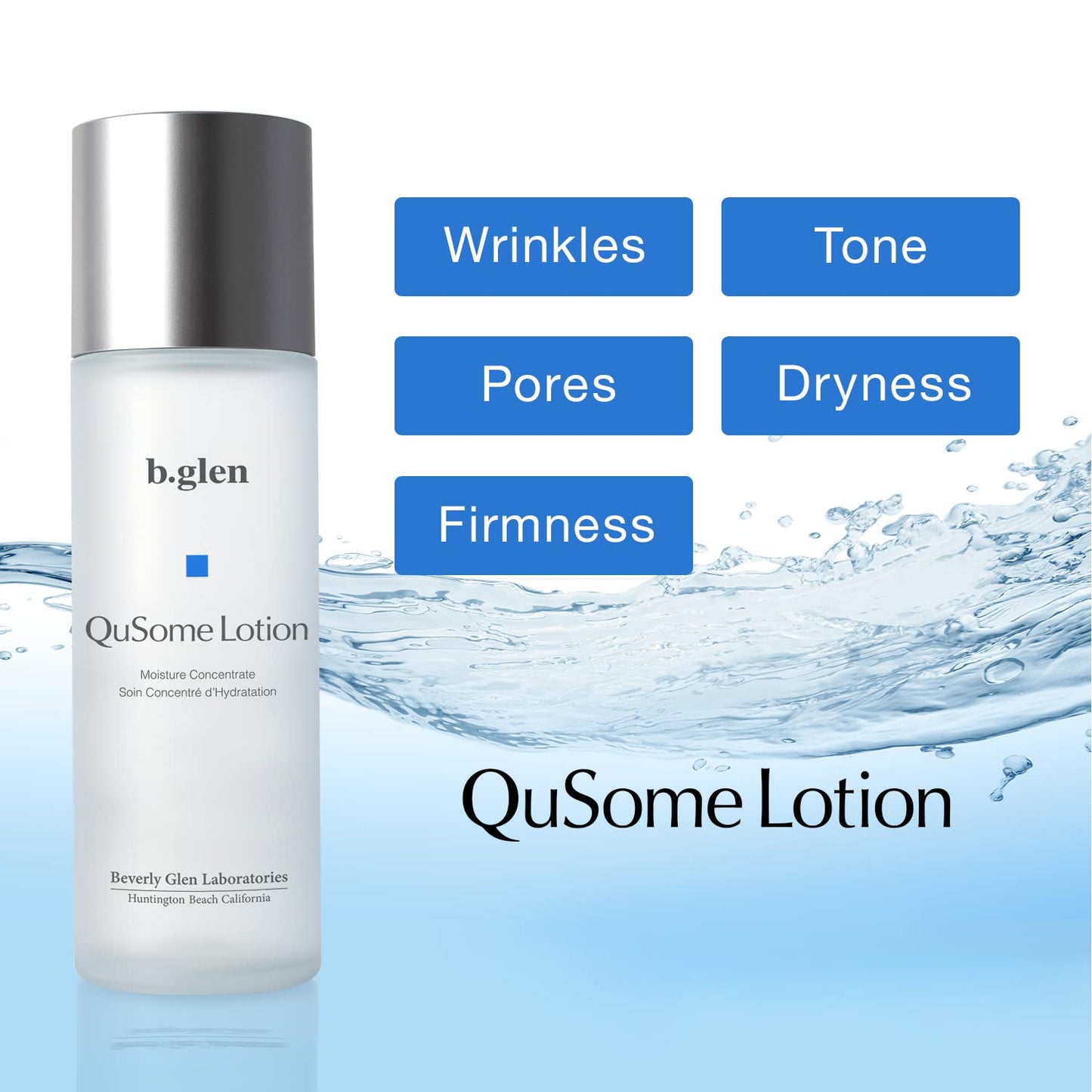 b.glen QuSome Lotion (120mL/4.06fl.oz.) QuSome Moisturizing Toner for Dry & Sensitive Skin | 17-Hour Deep Hydration | Made in Japan