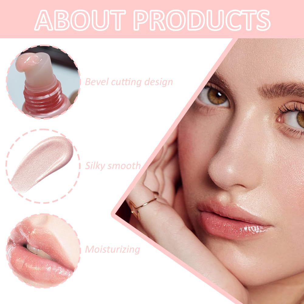 Aaiffey 2Pcs Tinted Lip Balm Set,Long-Lasting Moisturizing Lip Butter Balm for Dry Lips Care,Non-Sticky Lip Gloss Naturium Lip Balm for Soothes Softens Lip Repair(#02+#04)