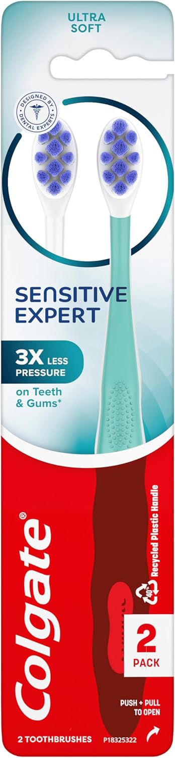 Colgate Gum Health Extra Soft Toothbrush for Sensitive Gums with Deep Cleaning Floss-Tip Bristles - 4 Count