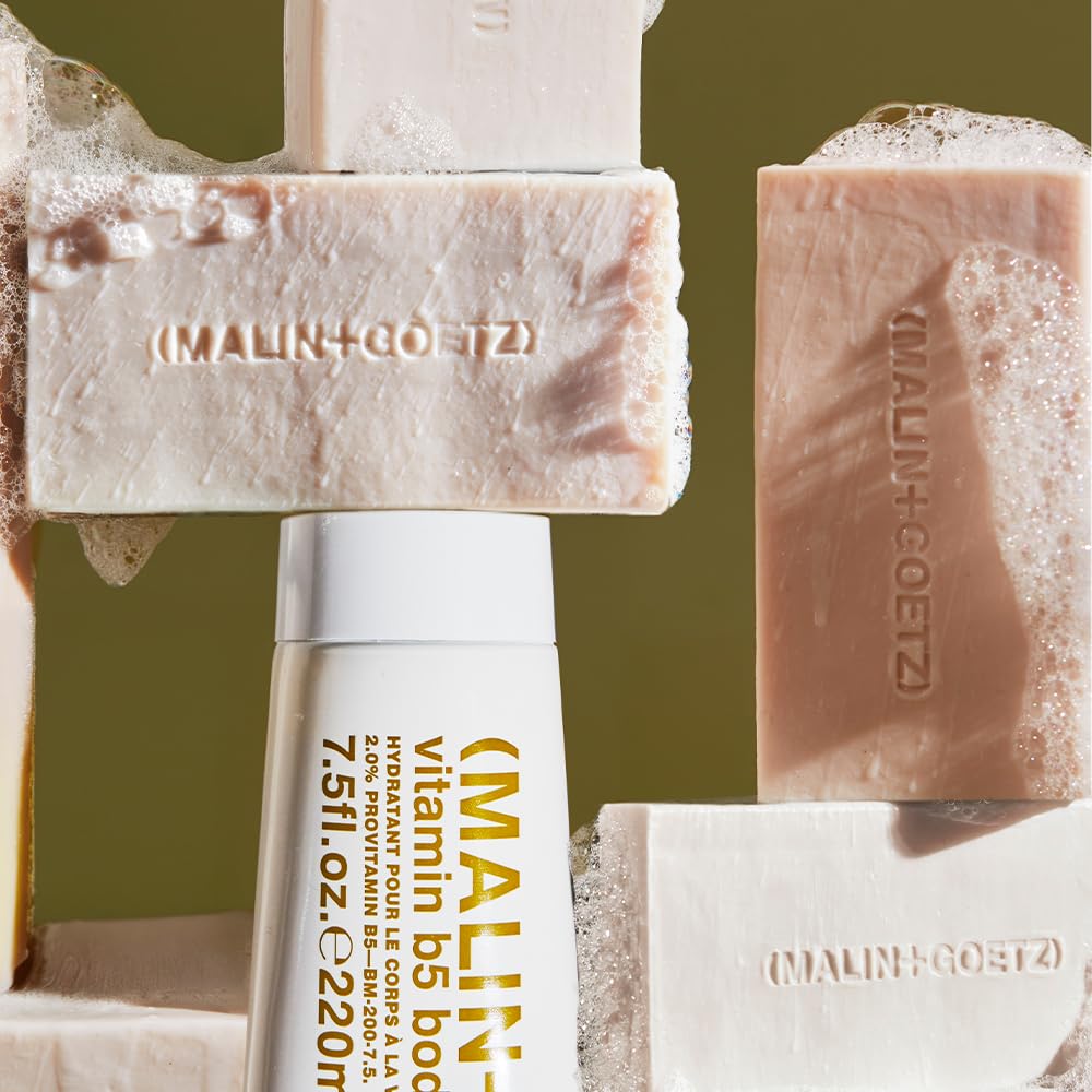 MALIN+GOETZ Vitamin B5 Hydrating Bar Strawberry Scent | Concentrated Skincare Bar | Vitamin B5, Hyaluronic Acid, Amino Acids + Shea Butter | Gently Cleanses + Hydrates | Triple-Milled | 5 oz.