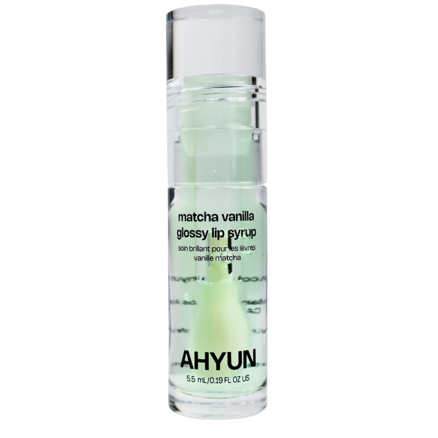 AHYUN Matcha Vanilla Glossy Lip Syrup - Hydrating Non-Sticky Lip Treatment - Creamy Vanilla Flavor - Smooth & Glossy Lips - Vegan & Cruelty-Free - Fungal Acne Safe - Nourishes Dry Lips