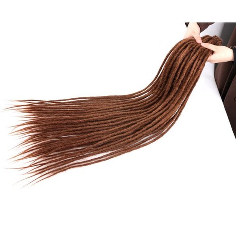DAIRESS 24 Inch 10strands/pack Synthetic Dreadlocks Extensions Thin 0.6cm Soft Reggae Hair Hip-Hop Style Dread Extensions Long Crochet Braids For Hippie Dread locks Hair(24Inch 10strands, 30)