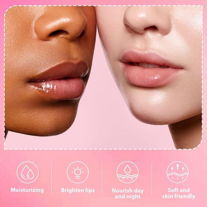 JUAAZIN Hydrating Lip Glow Oil, Nourishing Tinted Lip Oil For A High-shine Finish,Crystal ClearLong Lasting Nourishing Non-sticky