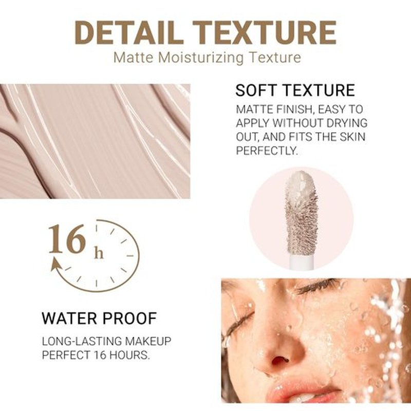 24-Hour Full Coverage Concealer Wand Concealer – Professional Makeup, Matte Finish,Waterproof, Liquid Contour Face Highlighter Makeup Smudge-Proof Formula for Flawless Wear 01# Light Nude