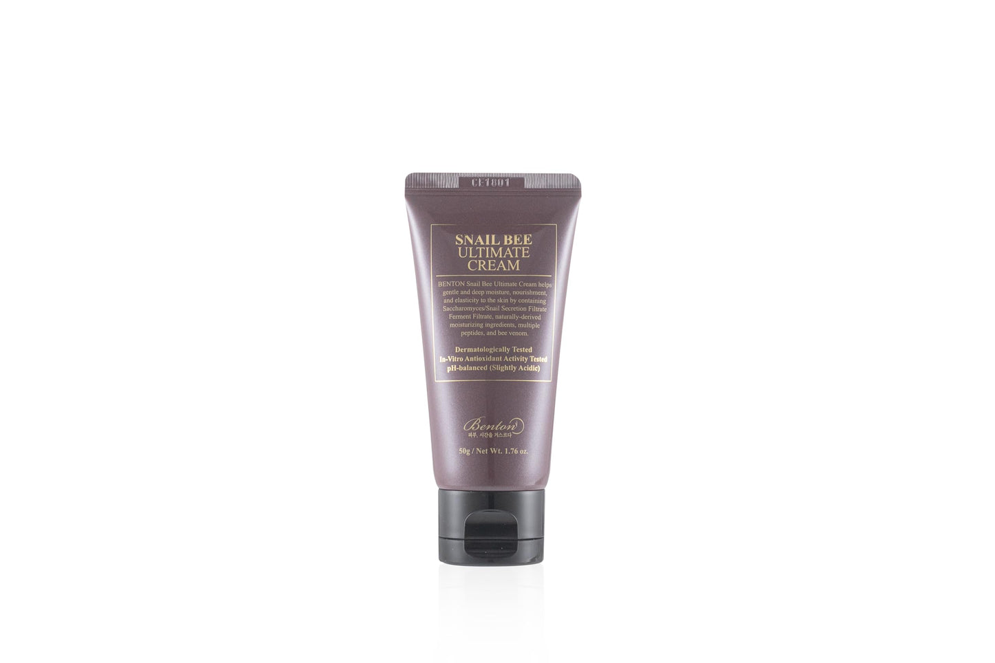 BENTON Snail Bee Ultimate Cream - Anti-Aging Face Moisturizer with Snail Secretion Filtrate & Bee Venom - pH Balanced Firming Face Cream to Smoothen Wrinkles & Lines, Barrier Cream, 1.69oz.