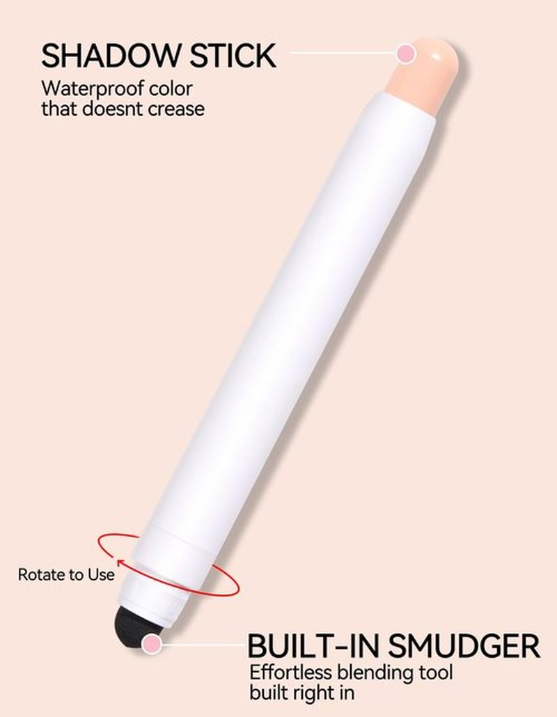 Erinde Waterproof Cream Eyeshadow Stick, Matte Nude Eye Shadow Sticks, Longwear Blendable High Pigmented, Neutral Eye Shadow Sticks Matte for Older Eyes, Smokey Eyeshadow Pencil Crayon, Nude beige