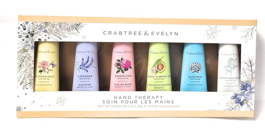 Crabtree & Evelyn Hand Therapy Set - 6-Pack of Nourishing Creams for Soft Skin