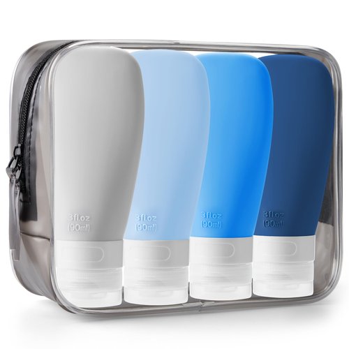 INSFIT Travel Bottles for Toiletries, TSA Approved 3oz Travel Size Bottles Leak Proof Travel Containers for Toiletries, BPA Free Refillable Travel Toiletry Bottles for Shampoo Body Wash Liquids