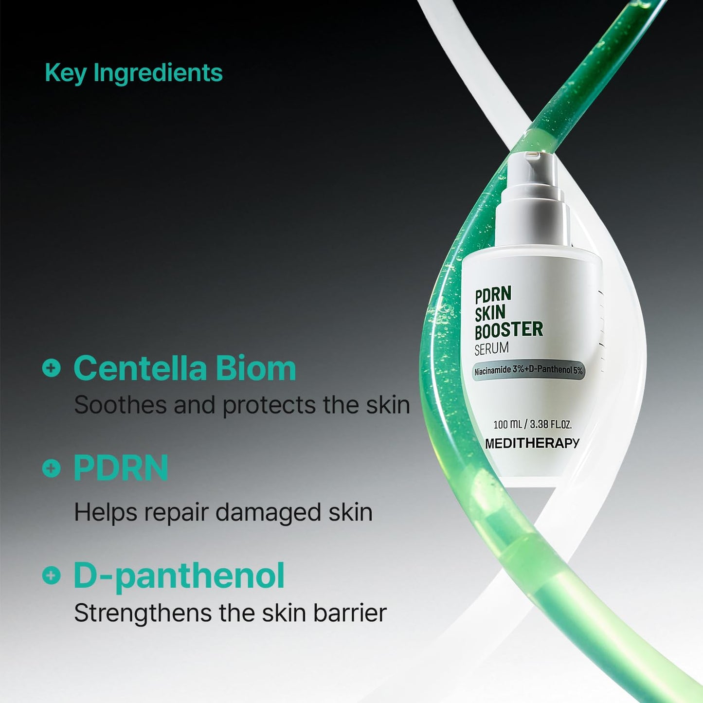 Meditherapy Centella PDRN Skin Booster Serum – Plant-based PDRN & D-Panthenol for Redness Relief and Rejuvenation, Gentle Cica Facial Serum for Sensitive Care, Korean Skin Care, 3.38 fl.oz