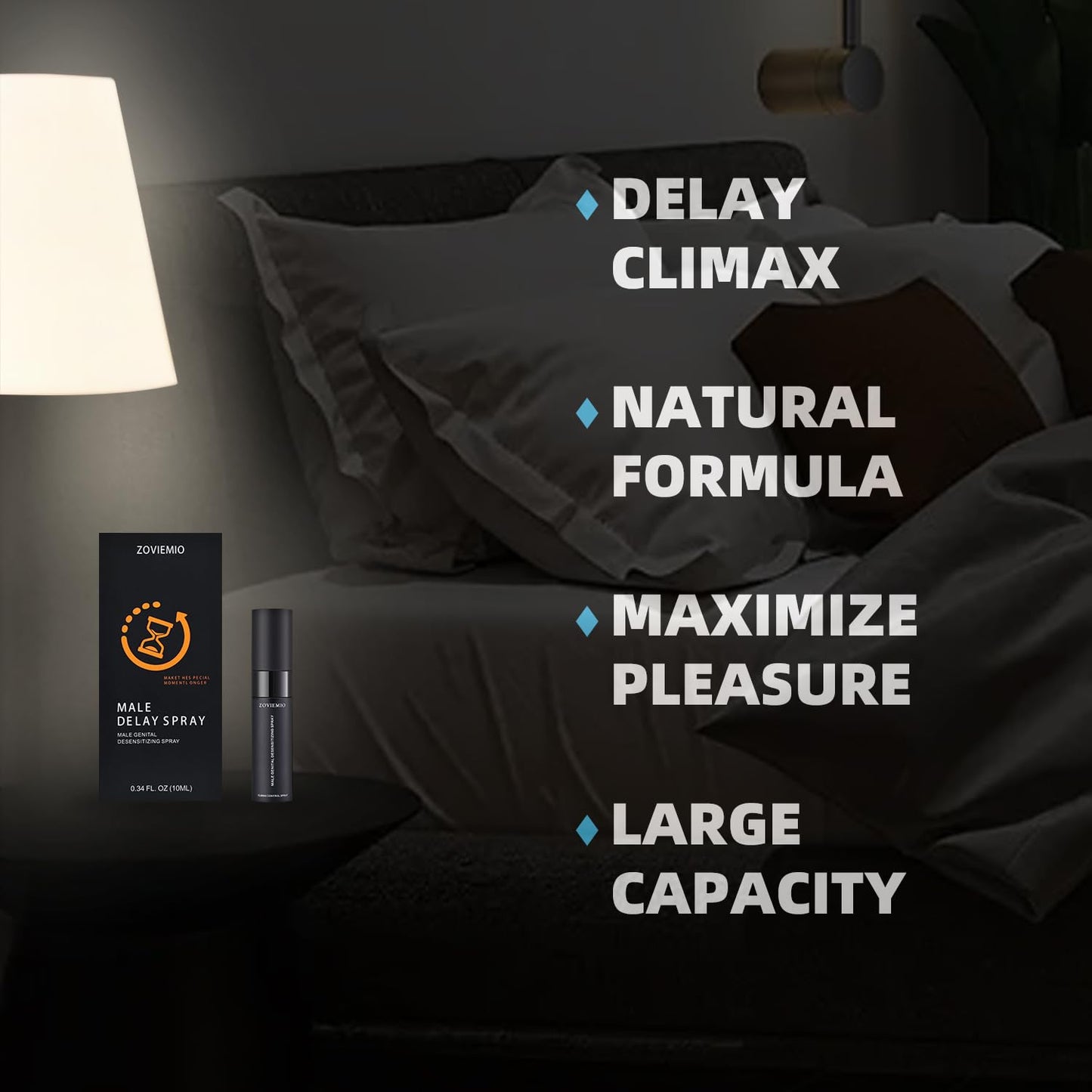 Delay Spray, Male desensitizing Spray delay Sprite Duration Sprayer Last Longer in Bed for Men, Climax Control Gift for him