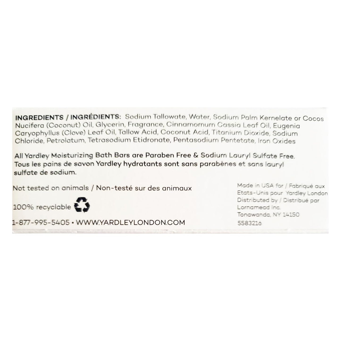 Yardley London Cinnamon Swirl Soap Bar 6 Pack, 4oz Each – Limited Edition Infused with Cinnamon Leaf & Clove Bud Essential Oils, Moisturizing Bath Bar
