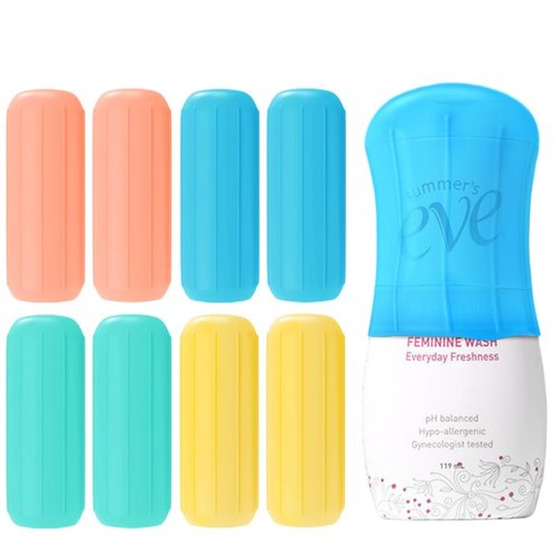 8 Pack Silicone Bottle Covers,Elastic Sleeves for Leak Proofing,Travel Essentials for Women Men,Reusable Accessories Luggage for Travel Size Toiletries,Cruise Ship Essentials, Travel Must Haves