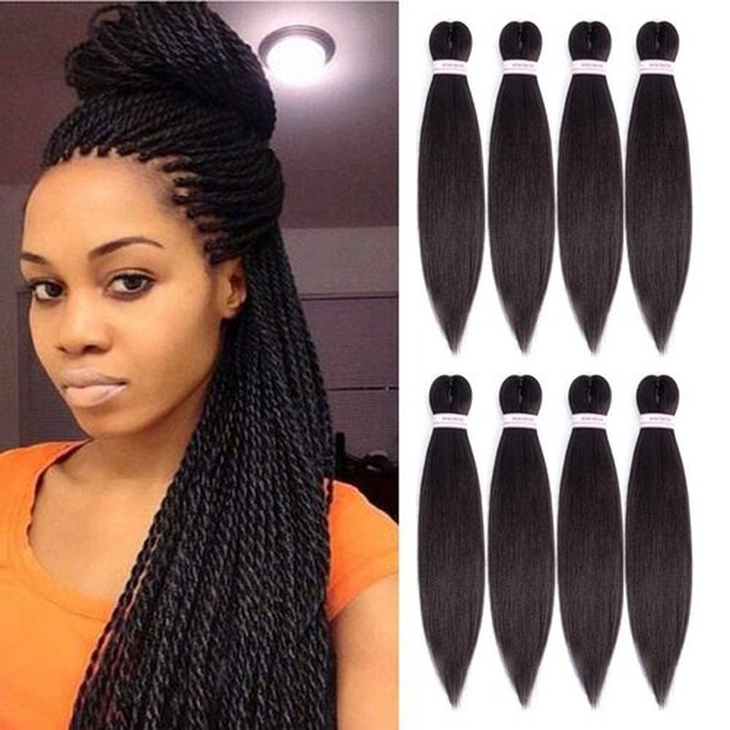 Pre Stretched Braiding Hair 14 Inch 8 Packs Long Braiding Hair Extensions Braiding Hair Pre Stretched Hot Water Setting Hair For Braids (14inch,2#)