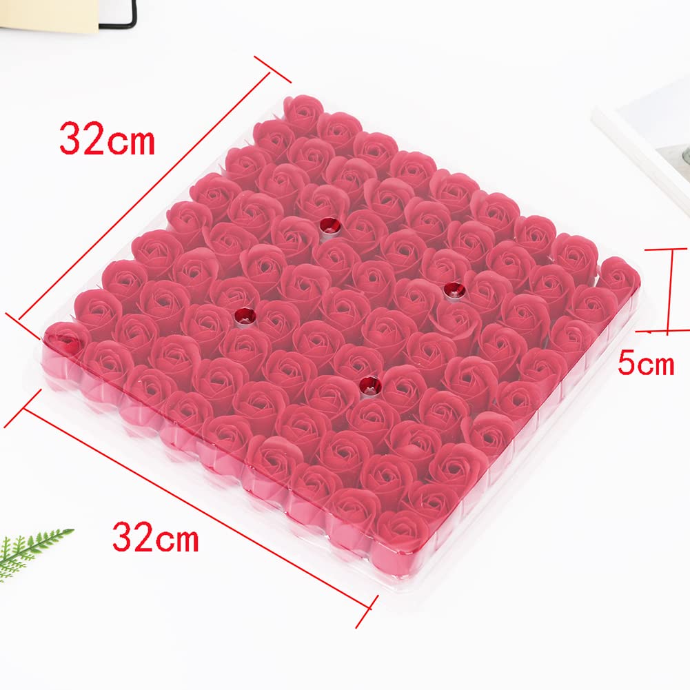 EUBUY 81PCS Bath Soap Rose Flower, Scented Soap Rose Petals Body for Valentine's Day, Wedding, Anniversary, Birthday, Petals Body Soaps in Gift Box