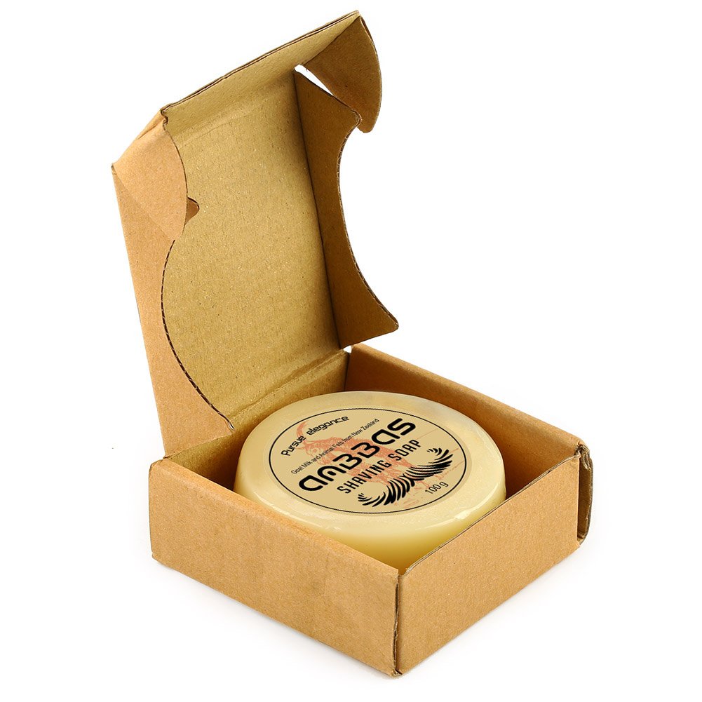 Anbbas Shaving Soap Goat Milk for Men Beard Traditional Wet Shave(7oz)