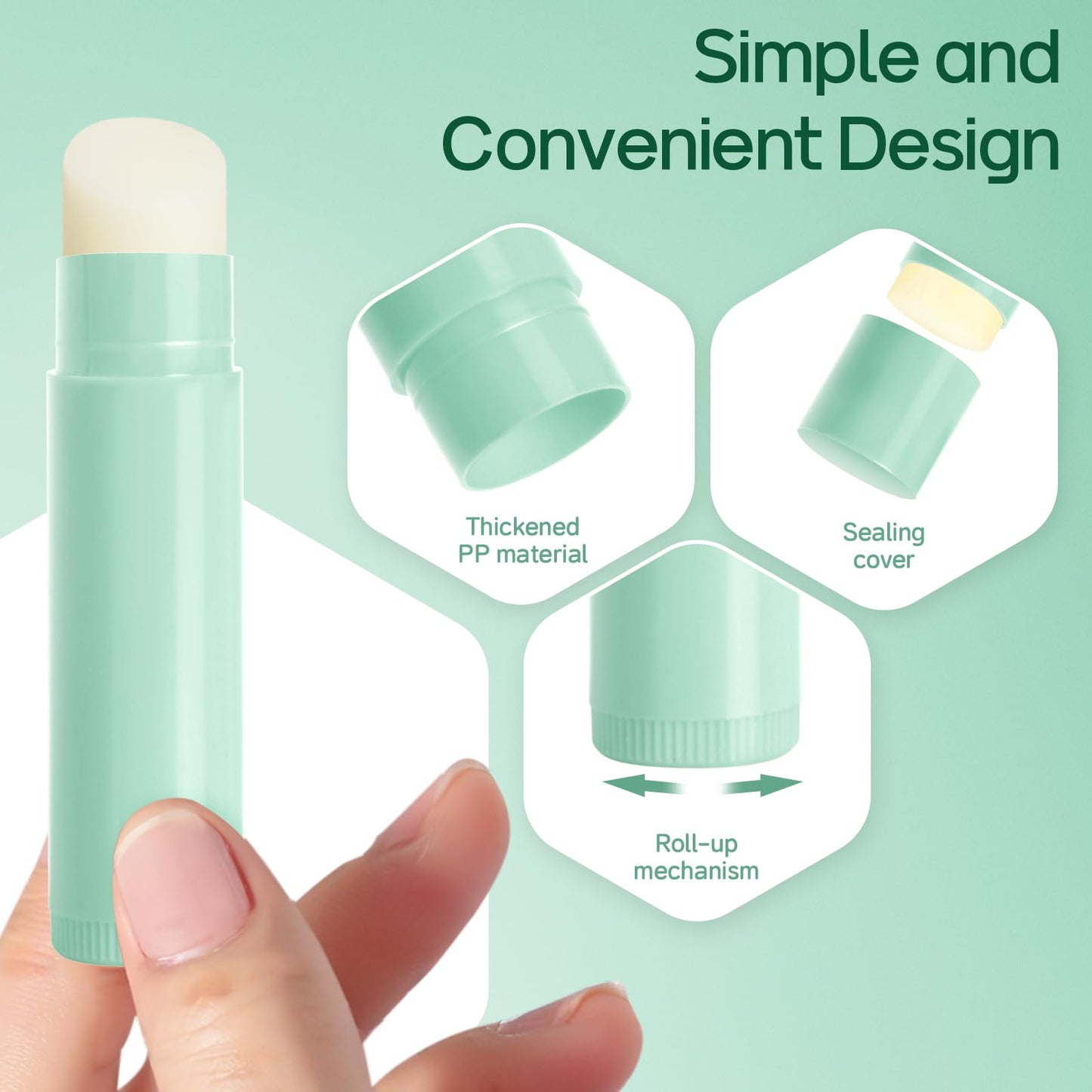 Sherules Lip Balm Filling Tray and Spatula Kit - 50 Tubes Holder for DIY Lip Balm Making - Compatible with 5.5ml Empty Tubes, Green