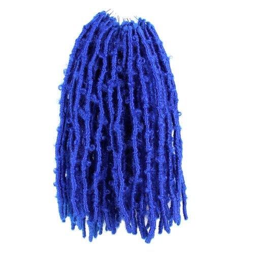 BOHOBABE 2 Packs Blue Butterfly Locs Crochet Hair 12 Inch Butterfly Faux Locs Crochet Hair Short Distressed Locs(2 Packs, Blue)