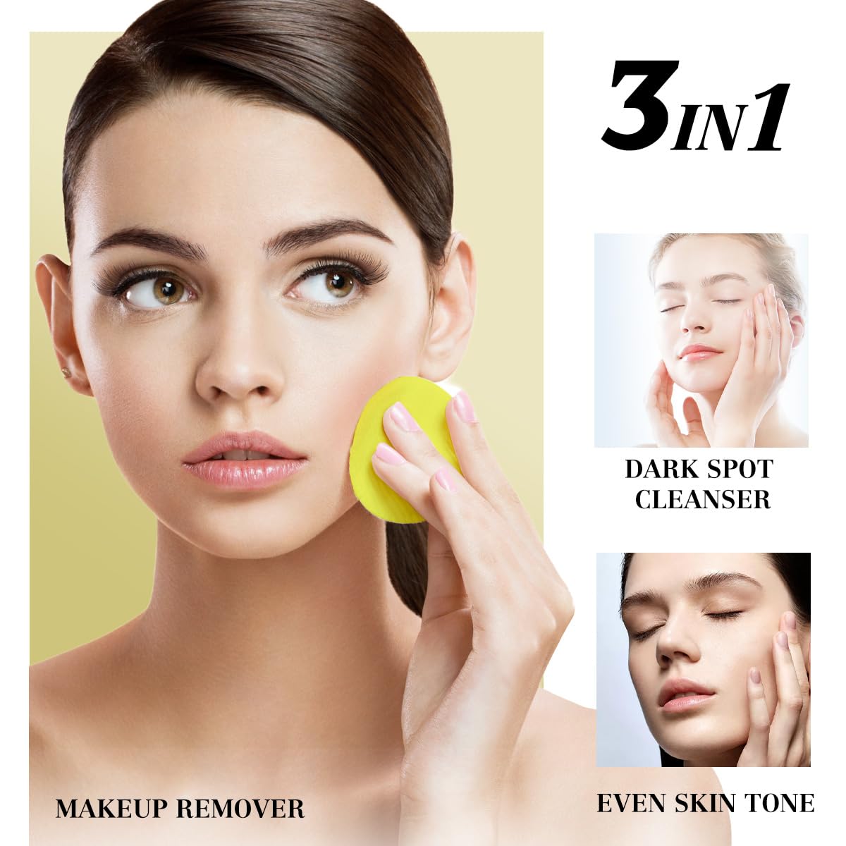 Kojic Acid Face Turmeric Pads: Individually Wrapped Makeup Remover Facial Cleanser 10Packs(20Pads) Women Travel Essentials