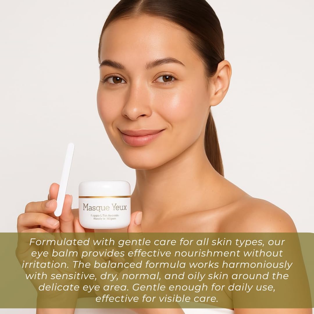 Gernetic Masque Yeux Eye Cream Mask - Rejuvenating Balm for Dark Circles, Puffiness & Mature Lines, with Artichoke & Chamomile Extract - 30ml/1.3oz