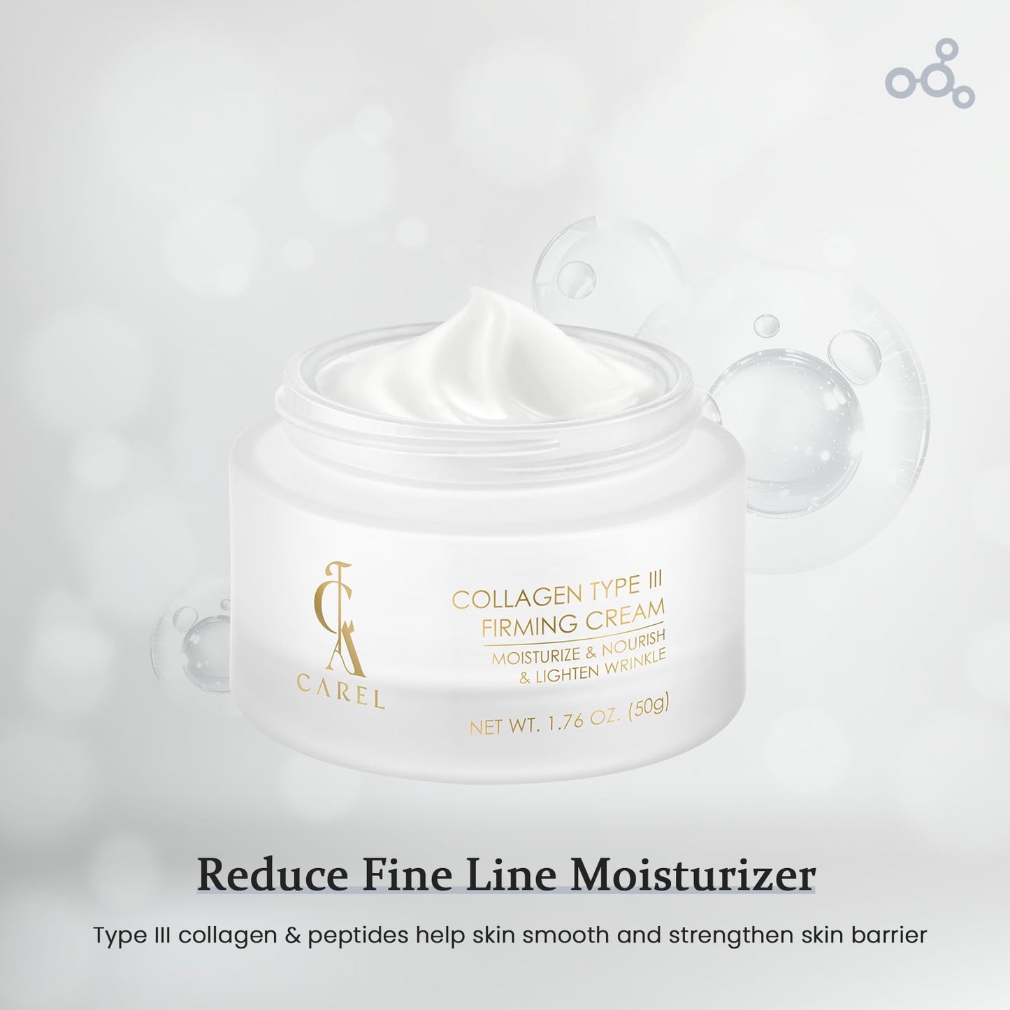 CA CAREL Peptides Collagen Firming Cream, Face Moisturizer with Advanced Peptide Complex and Ceramides for Skin Elasticity