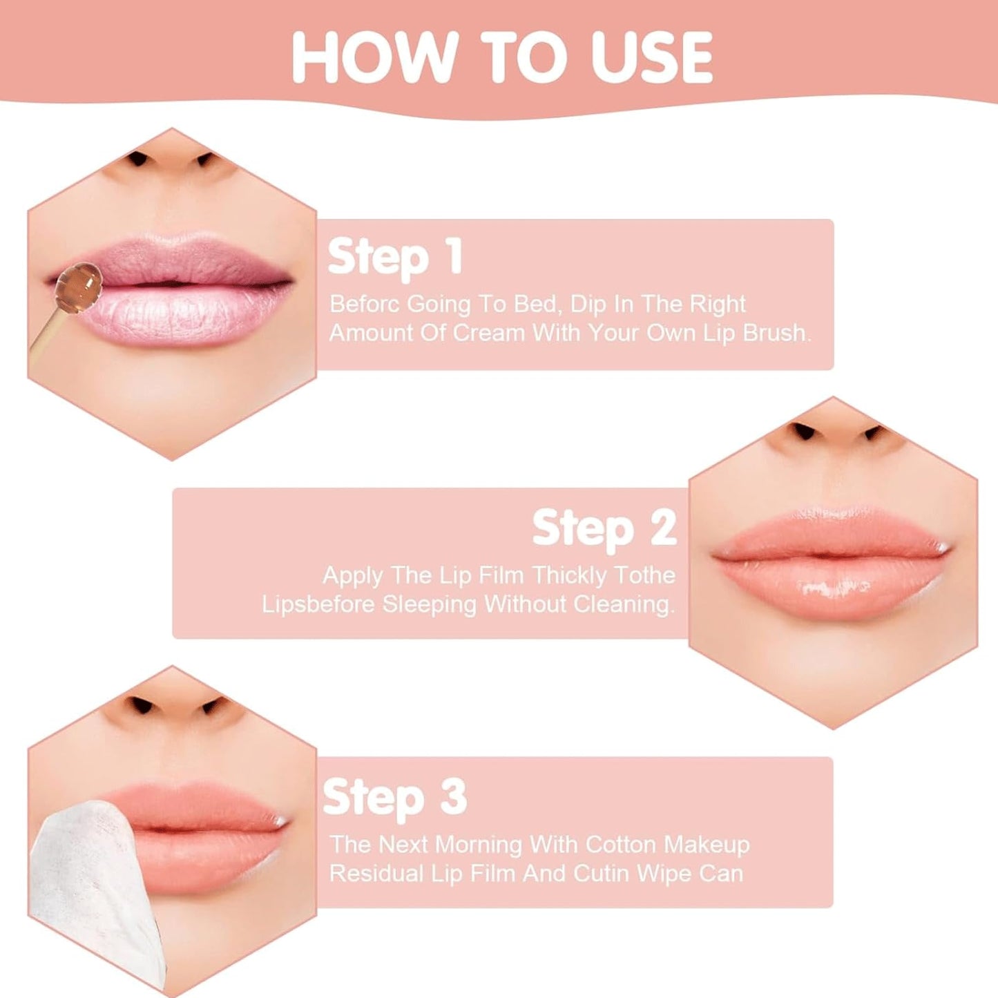 Gireatick 3PCS Lip Sleeping Mask Set, Day and Night Repair Lip Balm, Fades Lip Lines, Brighten Color, Deep Hydration, Lip Moisturiser for Dry Chapped Peeling Cracked Lips