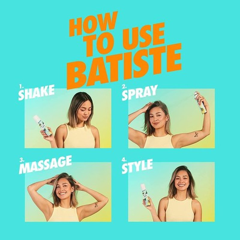 Batiste Dry Shampoo, Tropical Fragrance, Refresh Hair and Absorb Oil Between Washes, Waterless Shampoo for Added Hair Texture and Body, 6.73 OZ Dry Shampoo Bottle, 2 Pack