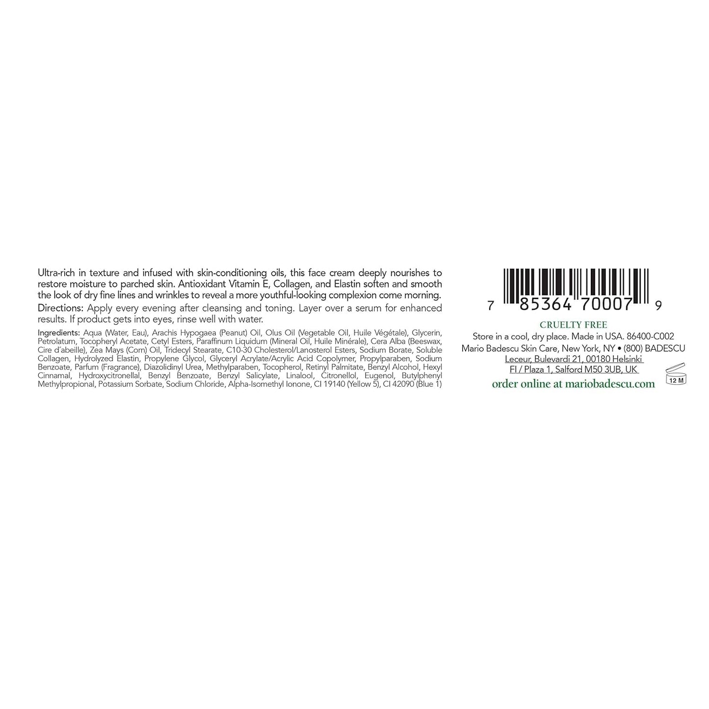 Mario Badescu Collagen Face Moisturizer for Women and Men with SPF 15 for Combination & Sensitive Skin, Daytime Moisturizer Face Cream with Collagen & Cottonseed Oil